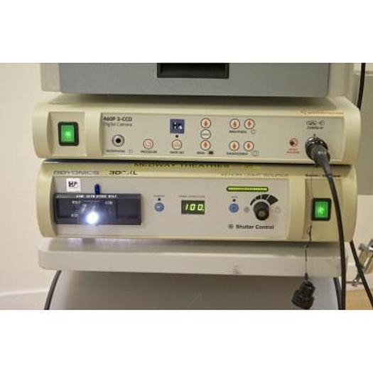 Used SMITH AND NEPHEW LAPAROSCOPIC COLUMN WITH 2 FLAT SCREENS