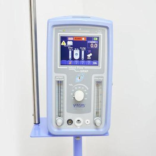 Used VIASYS INFANT FLOW SIPAP ASSISTE BABY VENTILATOR ON STAND