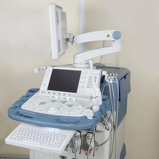 Used ULTRASOUND SCANNER TOSHIBA SSA 790A APLIO XG FLAT SCREEN WITH 3 PROBES