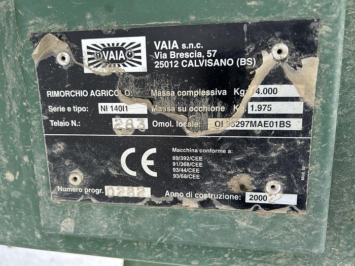 Usato Dumper Vaia modello NL140 due assi