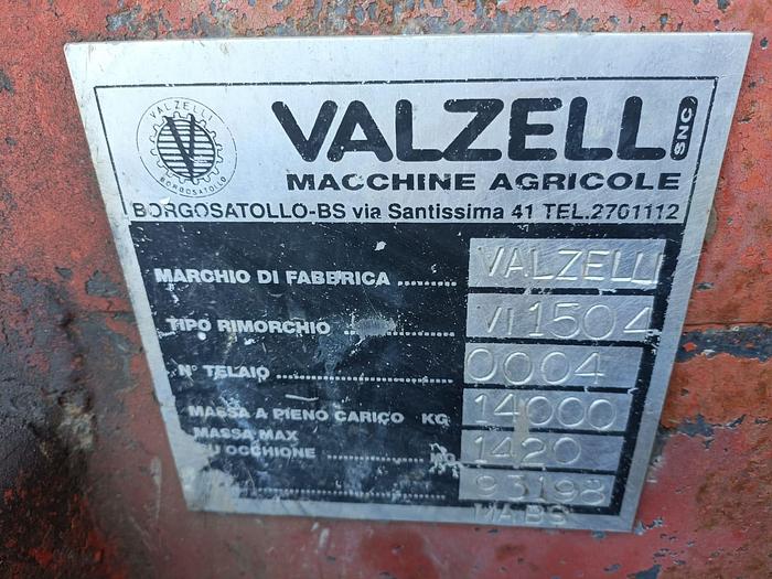 Usato Dumper Valzelli 2 assi- portata freni ad aria 140q