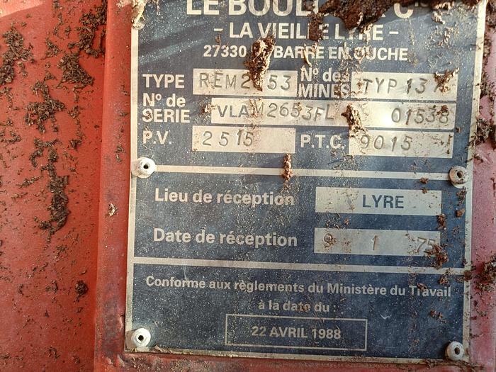 Usato Spandiletame Rem 2653 marca Le Boulch ad 1 asse