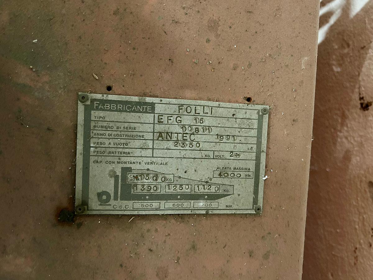 Usato Muletto elettrico C. Folli - alzata 15 q