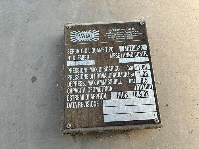 Usato Botte Vaia modello MB 141 due assi- anno 2004