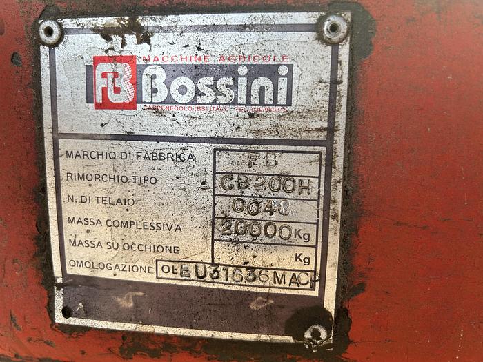Usato Botte Bossini CB200H ovale- 3 assi- capacità 200q