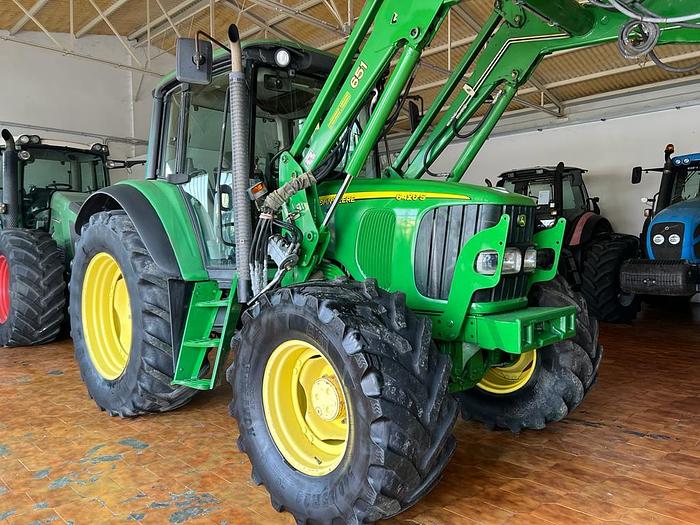 Usato John Deere 6420- caricatore JD 651- ponte sospeso