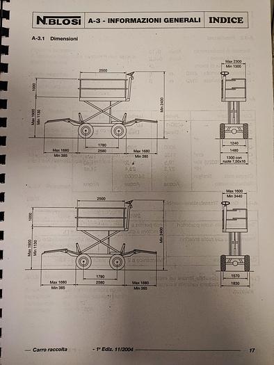 Usato Carro raccolta Blosi modello Z1P elettrico