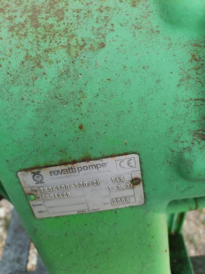 Usato pompa Rovatti con cavalletto- anno 2006