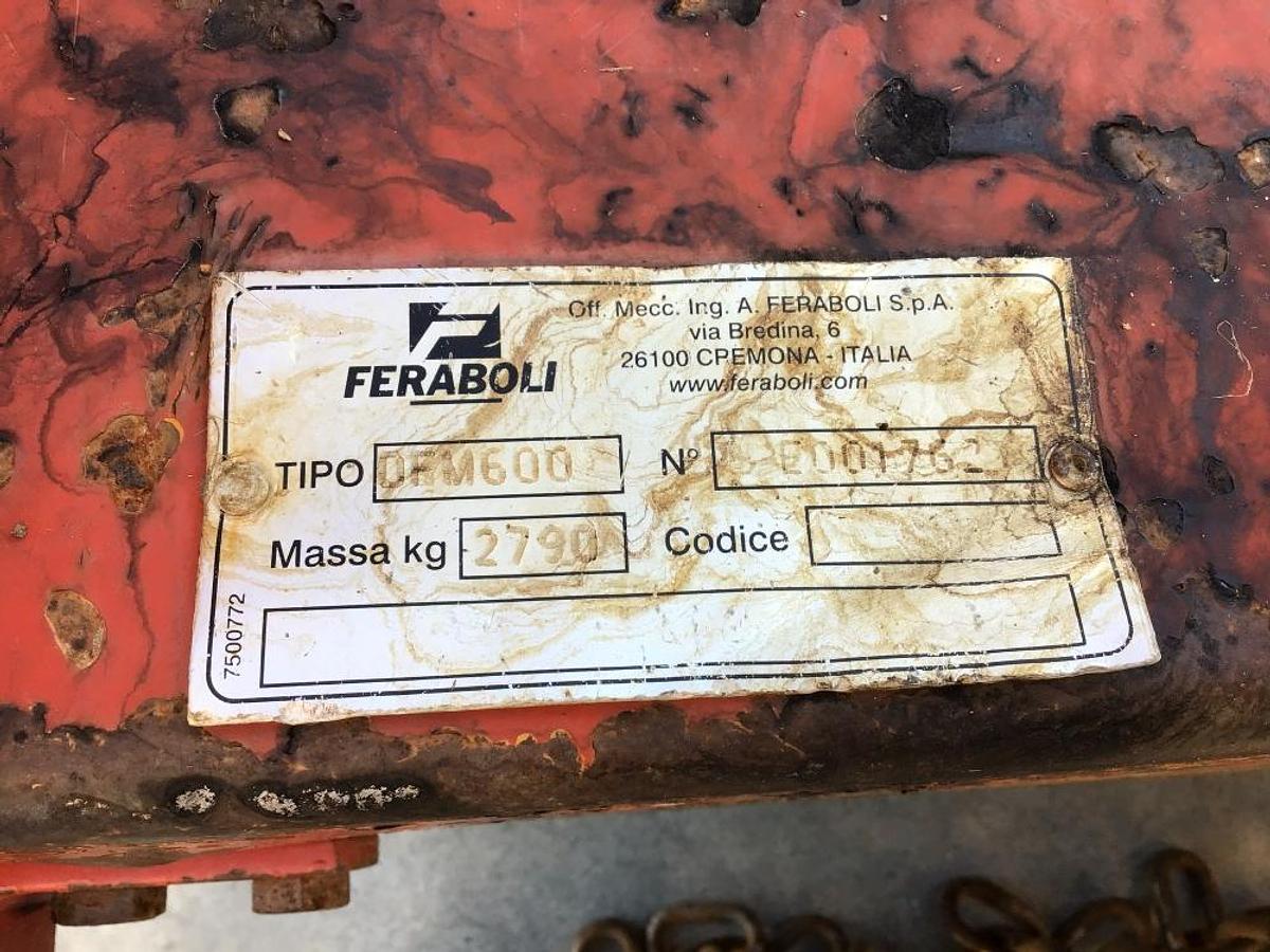 Usato trincia Feraboli mod. Florida 600 da 6m- idraulica