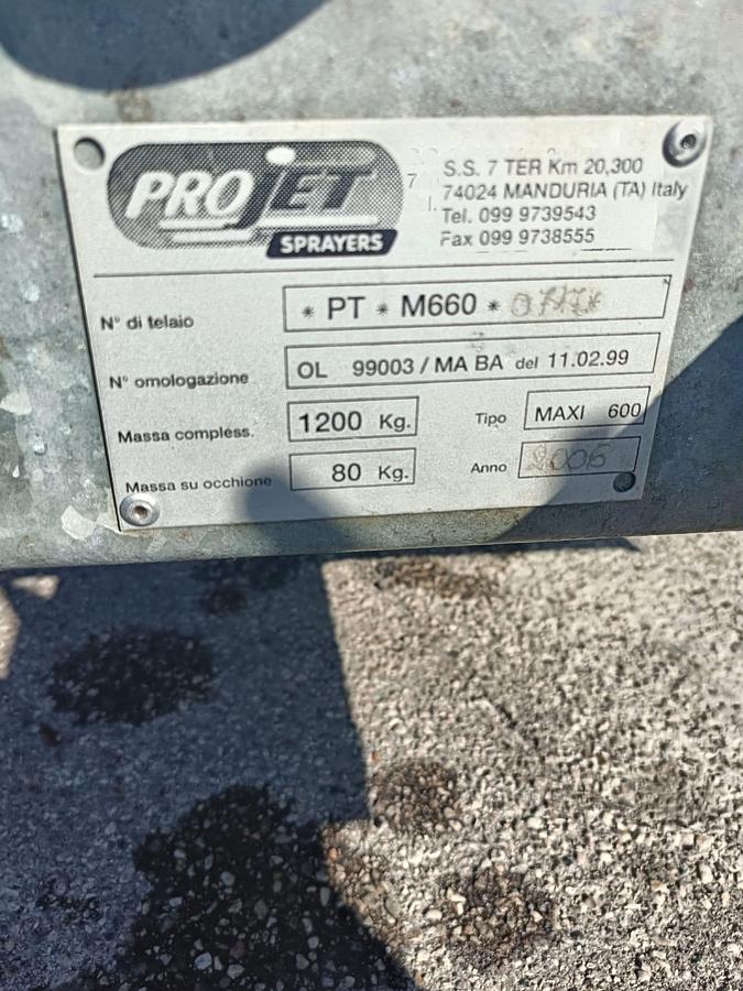 Usato Atomizzatore Oma mod. Ecowind 660- con libretto stradale