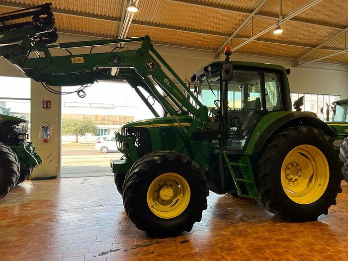 Usato John Deere 6420- caricatore JD 651- ponte sospeso