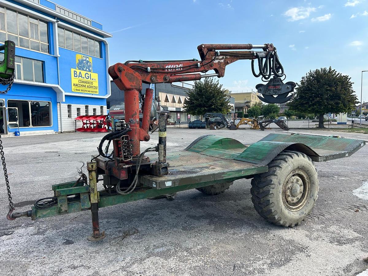 Usato Rimorchio artigiano forestale con gru