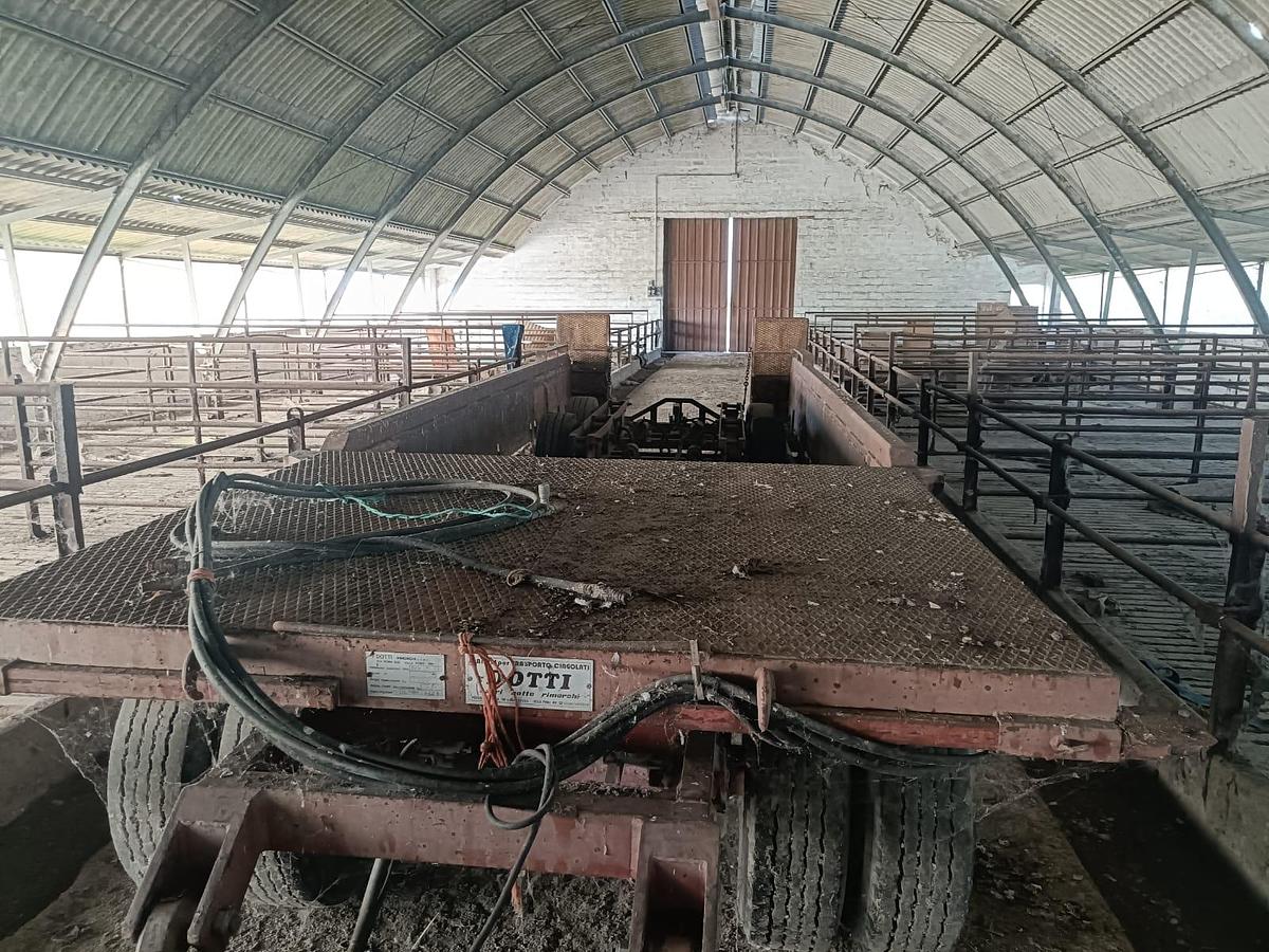 Usato carrello tre assi trasporto mietitrebbie o carri botte