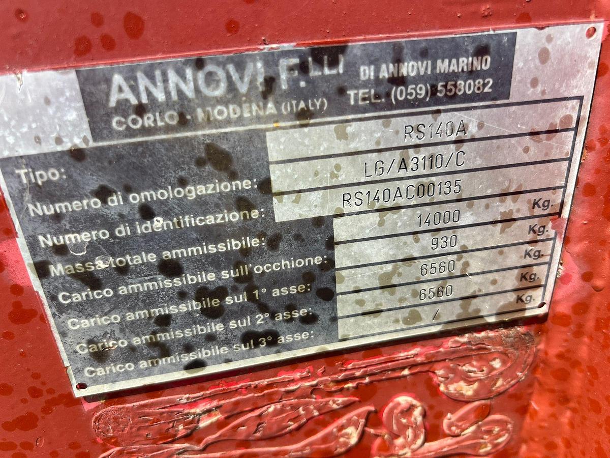 Usato Spandiletame Annovi 2 assi-portata 140 q