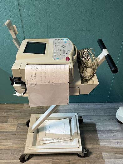 Gebraucht GE Mac1200ST EKG Gerät auf Trolley mit EKG Kabel