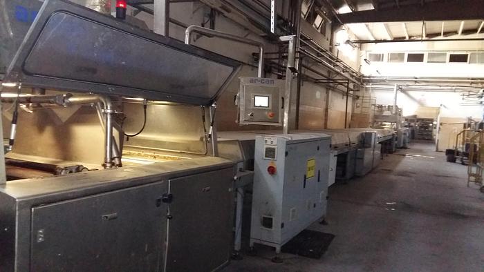 Used (2) 1m wide Chocolate Enrobing Lines