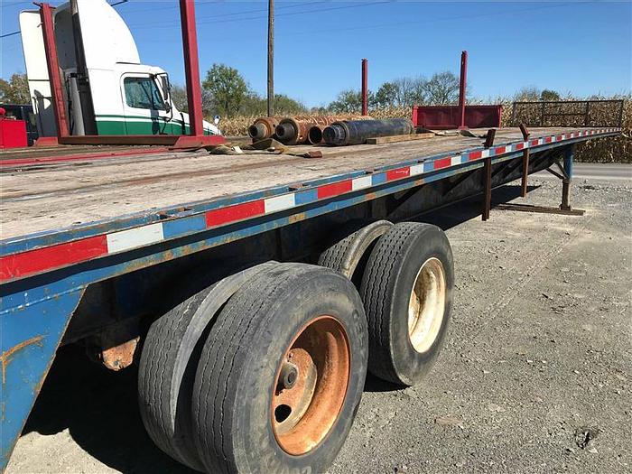 Used 2000 Fontaine Tandem-Axle Flat Bed Trailer - Blue
