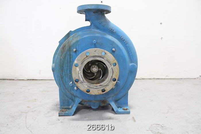Used Goulds 3175 Goulds 3175, 4X6X18, 5 Vane Impeller, 16.12" Diameter Impeller, Stainless Steel Casing, Stainless Steel Impeller, Stainless Steel Stuffing Box, Stainless Steel Suction Side Plate, Mehcnical Seal #26661