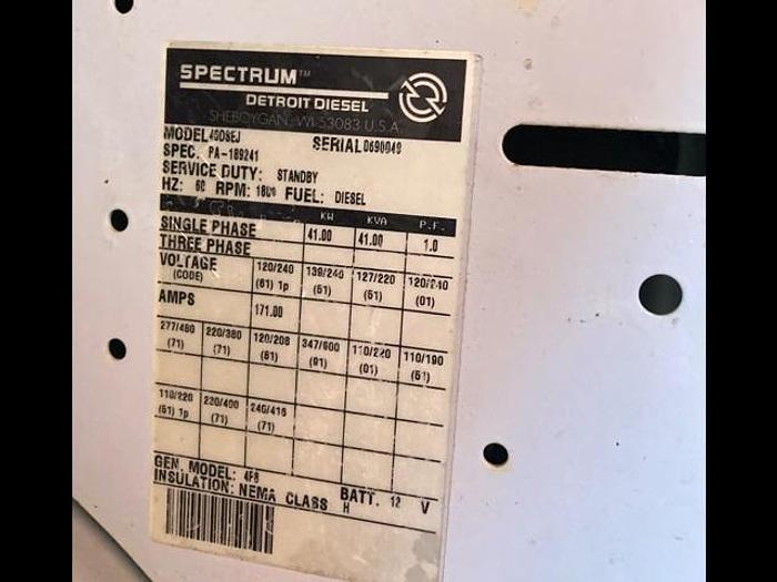 Used 2000 Detroit Spectrum 40Kw DieselGenerator
