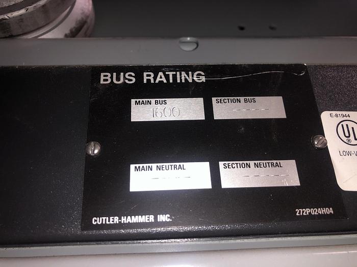 Used CUTLER HAMMER DS II METAL ENCLOSED LV SWITCHGEAR