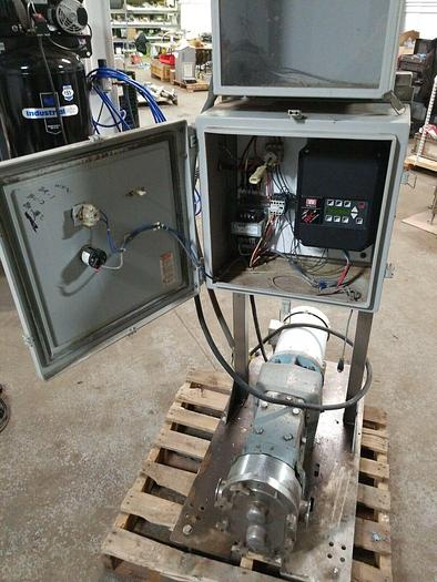 Used Cherry Burrell Model 60 Waukesha lobe pump with VFD! works!