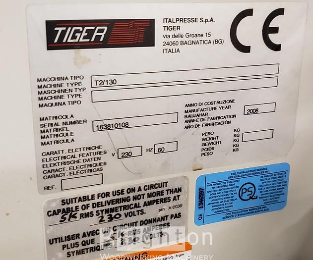 Used 2008 Italpresse Tiger T2/130 Used Glue Spreader