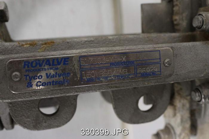 Used Rovalve 3" Hand Operated Knife Gate Valve #33039