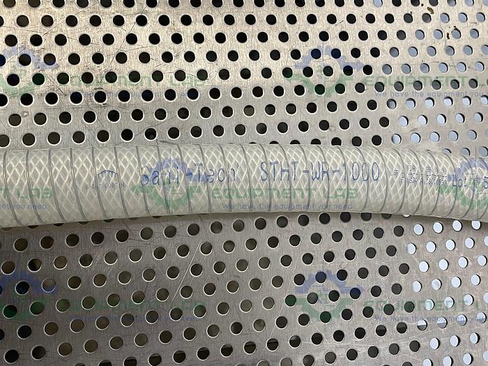 Used Sani Tech  STHT-WR-1000 84" Silicone Hose w/ 1" Sanitary Fitting