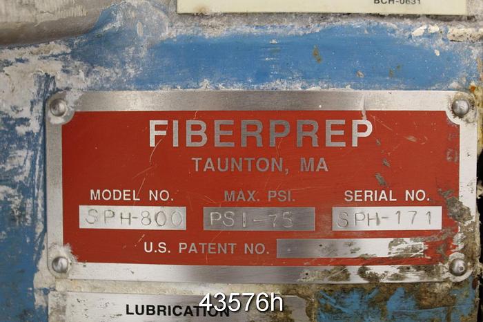 Used Fiberprep SPH-800 Pressure Screen #43576