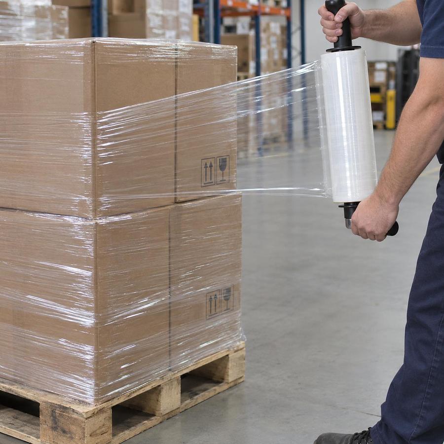 Clear Hand Pallet Wrap, 400mm x 200m x 17mu (Box of 6 Rolls)