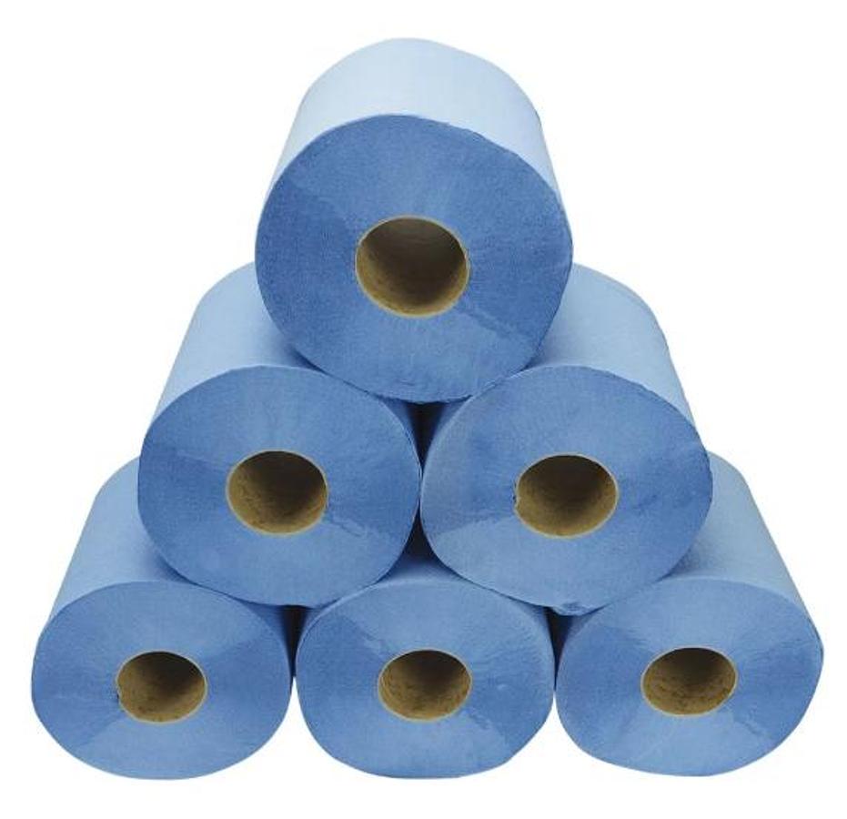 Blue Centrefeed Rolls (Pack of 6 Rolls)