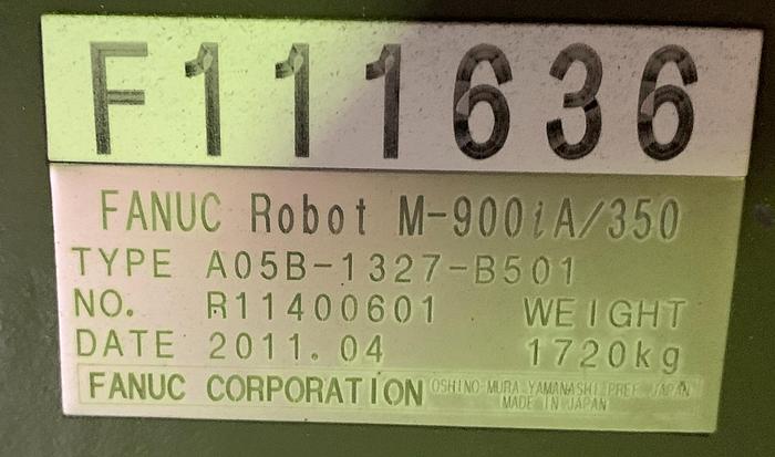 Used FANUC M900iA/350 6 AXIS CNC ROBOT WITH R30iA CONTROLLER 350KG X 2650mm REACH