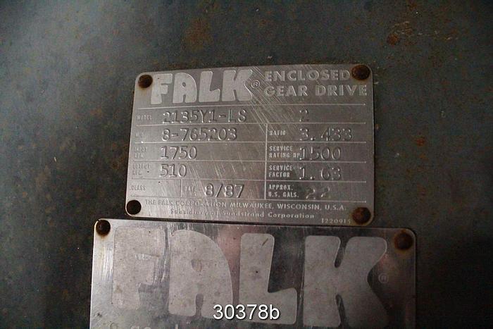 Used Falk 2135Y1-LS3 Enclosed Gear Drive Ration 3.433/1 #30378