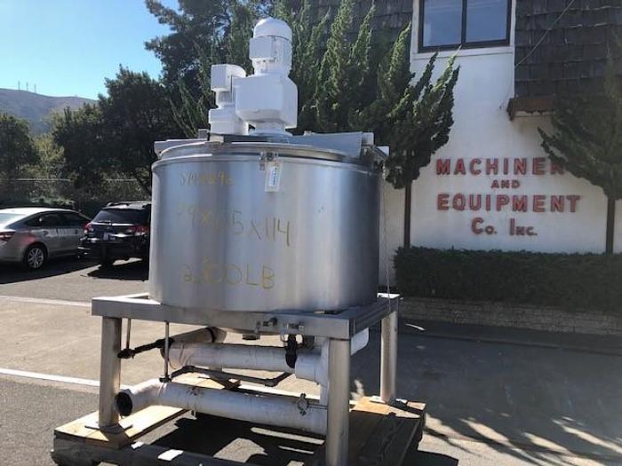 Used Kettle, 300 Gallon, S/st, Jkt, Dbl Agit, JC Pardo #S743096