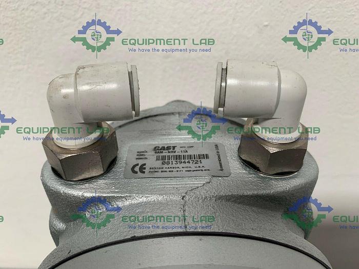 Used Boston Gear F724F-15-B5-6 Gear Reducer W/ Pneumatic Gast 8AM-NRV-11A Motor