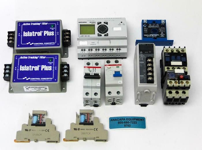 Used AcuAmp, Logotron, Keyence, Relays, Power Supplies & Circuits Lot of 10 (8702)W