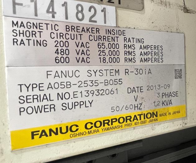 Used FANUC R2000IB/210F 6 AXIS ROBOT WITH R30iA CONTROLLER