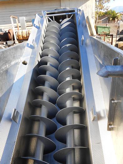 Used Conveyor, Screw, 10" x 7', S/st, Dbl, Incline, #S742038
