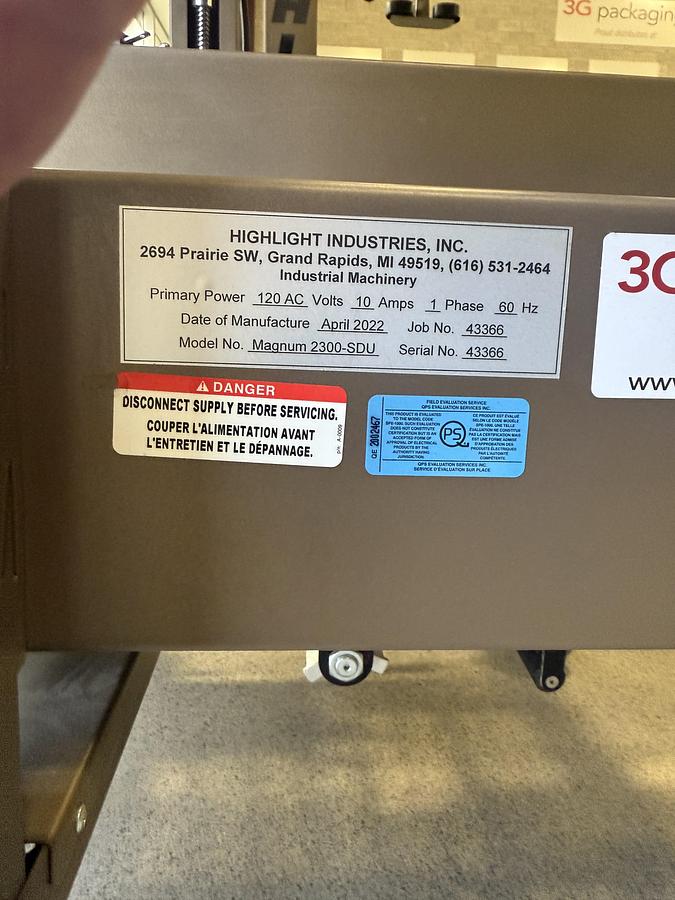 Refurbished Highlight 2300 T Table 2"