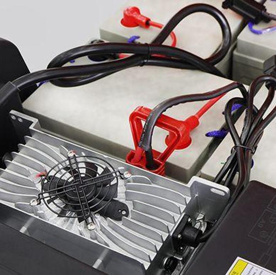 Ride-on electric industrial scrubber - Large sized spaces - 60,000 sq feet/hour.