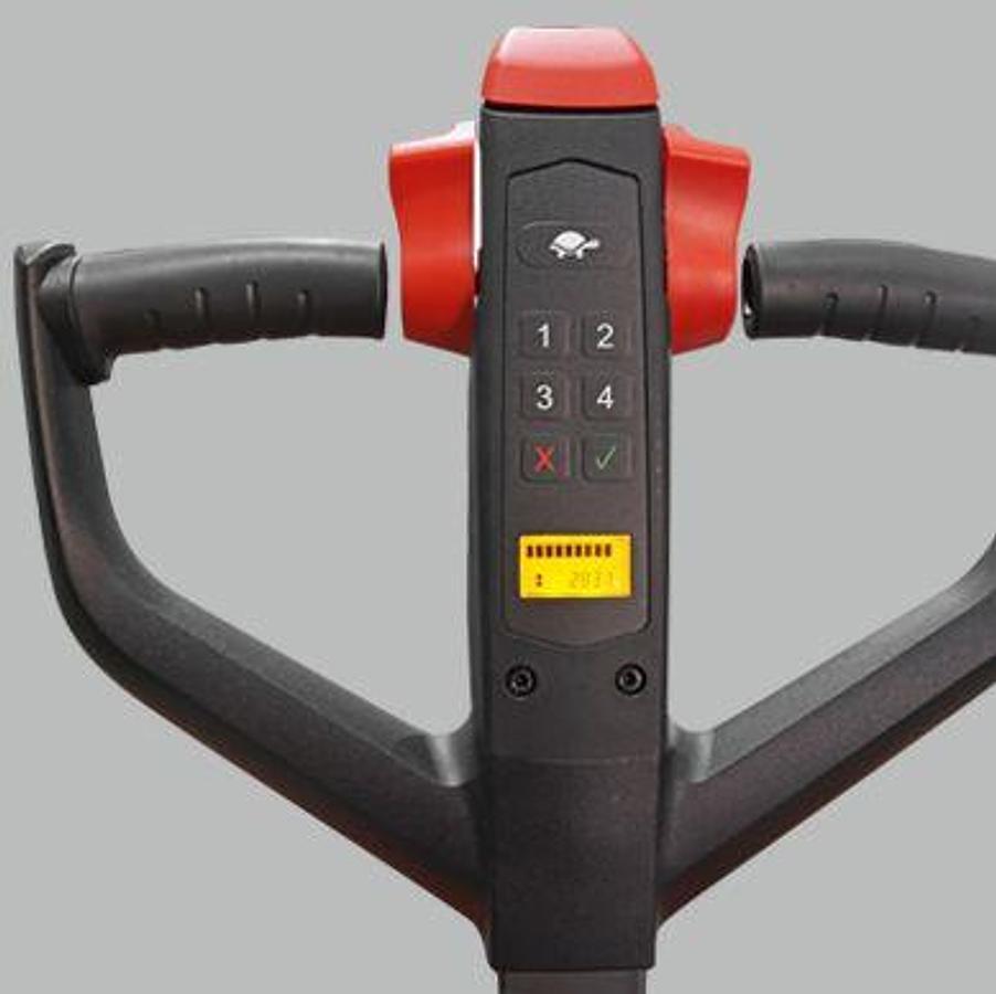 Lithium powered counterbalanced stacker - Light-duty - High productivity.