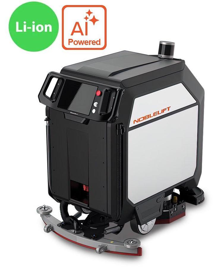 ANB510 Lithium AI powered AGV scrubber-dryer robot - Fully autonomous.