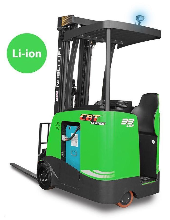 CBT33
3,300 lb Capacity
Stand-Up Counterbalance Electric Forklift
Solid/Cushion Tires