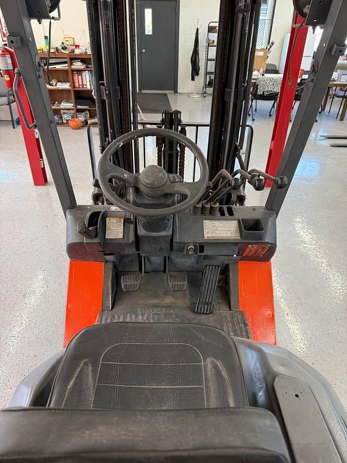 Used Toyota 5,000lbs capacity cushion forklift 7FGCU25