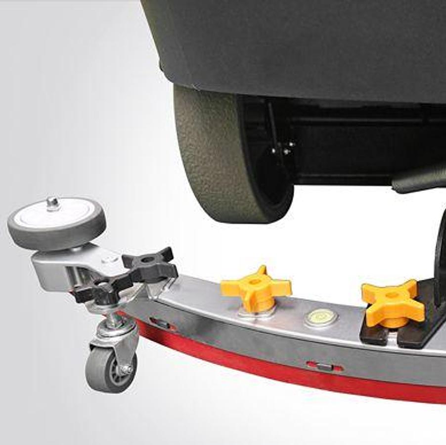 Ride-on electric industrial scrubber - Large sized spaces - 74,163 sq feet/hour.