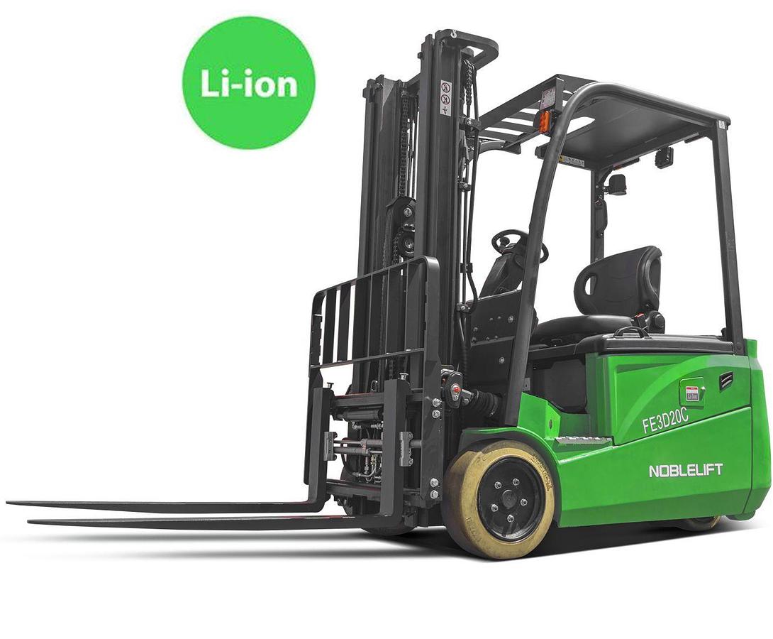 FE3C40Q
4,000 lb Capacity
3-Wheel Lithium-ion Forklift
Cushion Tires