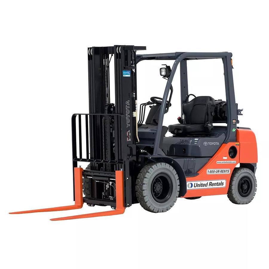5,000 lb. Gas/LP Warehouse Forklift, Low Profile, Pneumatic Tires