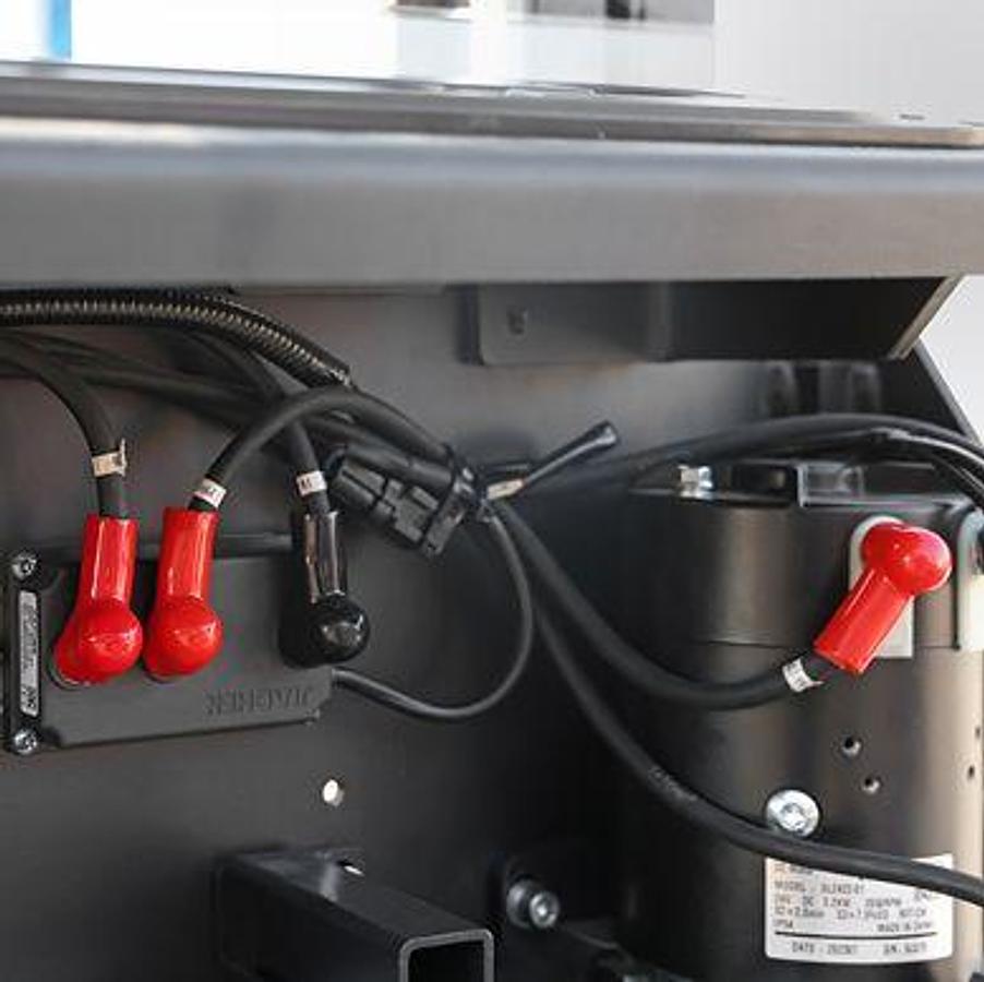 Lithium-ion powered walkie straddle stacker - Light to medium -duty - High productivity.