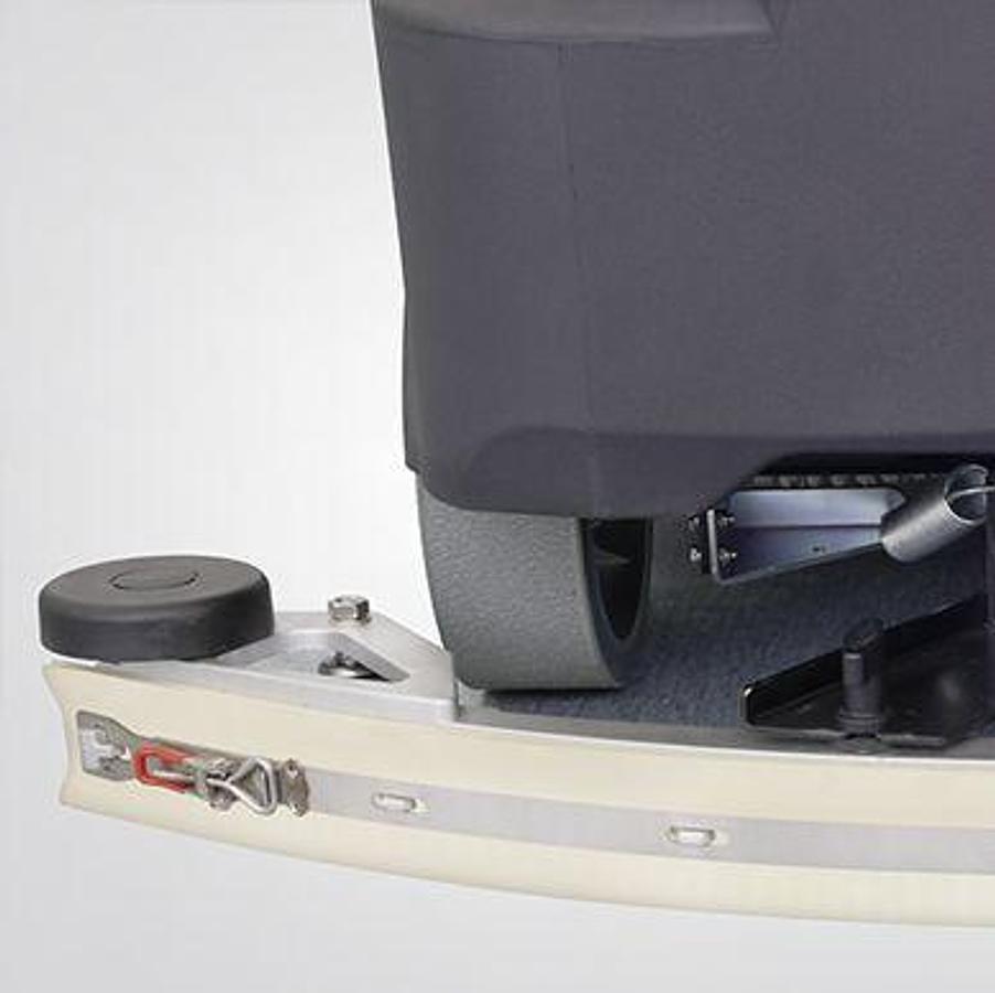 Ride-on electric industrial scrubber - Large sized spaces - 60,000 sq feet/hour.