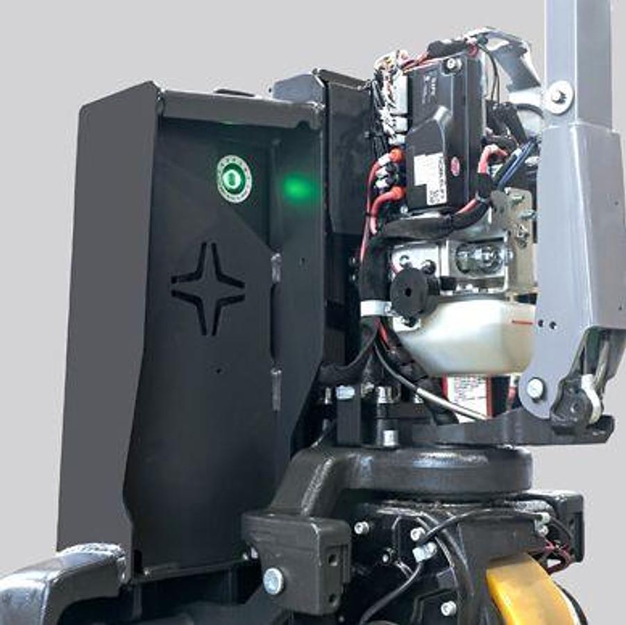 AVANT Lithium powered electric pallet jack - Compact - Tight turning.
